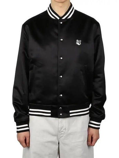 Satin Nylon Teddy Jacket Black - MAISON KITSUNE - BALAAN 2