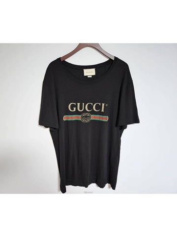 L Vintage band logo common short sleeve t shirt 440103 X3F05 - GUCCI - BALAAN 1