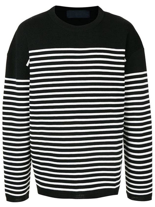 Striped Overfit Knit Top Black - JUUN.J - BALAAN 1