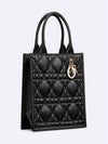 Macrocannage Calfskin Small Book Tote Bag Black - DIOR - BALAAN 5