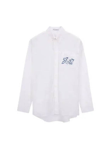 Women Embroidery Shirt Blouse White SH0209 PG0587 - JW ANDERSON - BALAAN 1