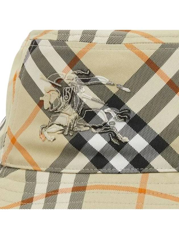 EKD Appliquéd Check Bucket Hat Beige - BURBERRY - BALAAN 5