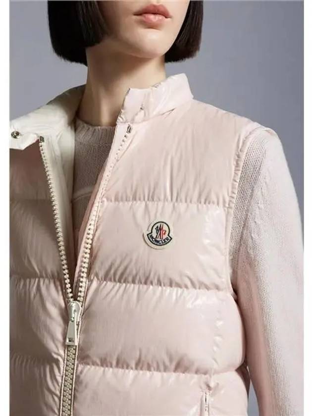 Alcibia Logo Patch Padded Vest Pink - MONCLER - BALAAN 8