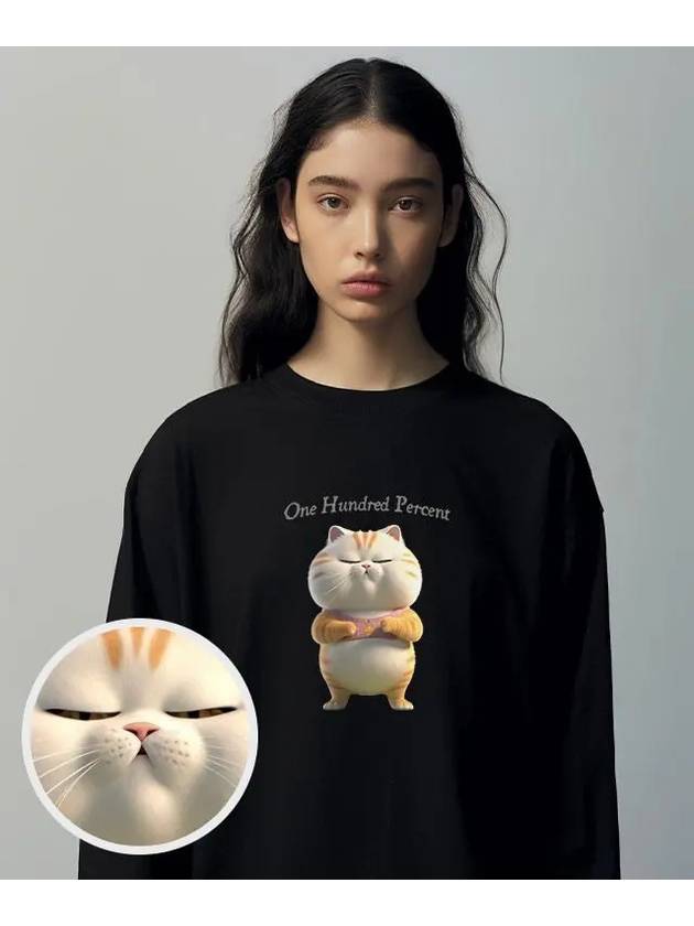 OHP HARMONIA Flounder Eye Cat Basic Long Sleeve T shirt - ONEHUNDREDPERCENT - BALAAN 3