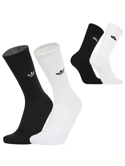 Samba Crew Socks 2 Pack Set Black White - ADIDAS - BALAAN 2