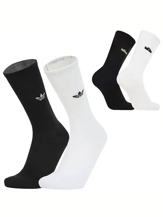 Samba Crew Socks 2 Pack Set Black White - ADIDAS - BALAAN 3