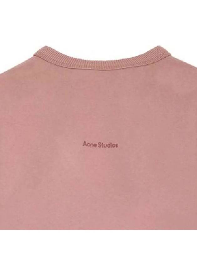 Mini Logo Crew Neck Sweatshirt Blush Pink - ACNE STUDIOS - BALAAN 5