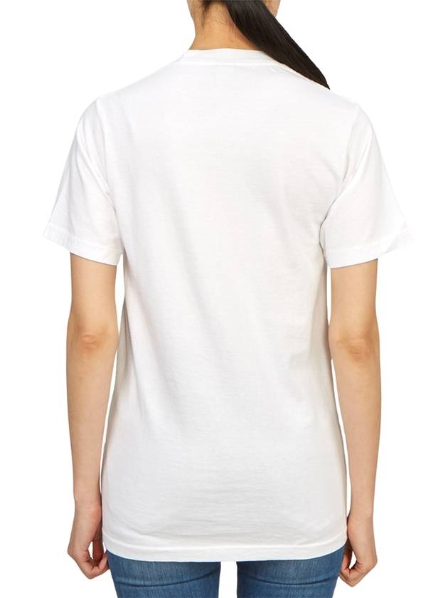 Slogan Print Cotton Short Sleeve T-Shirt White - SPORTY & RICH - BALAAN 4