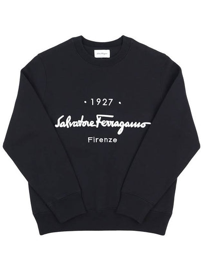 Women's 1927 Signature Logo Sweatshirt Black - SALVATORE FERRAGAMO - BALAAN 2