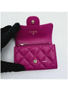 Classic caviar zipper card wallet snap purple dark pink AP4096 - CHANEL - BALAAN 2