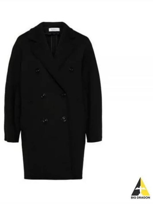 Pedone Jersey Wool Double Coat Black - MAX MARA - BALAAN 2