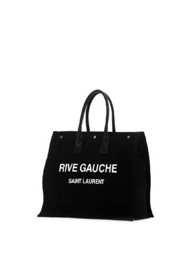 Rive Gauche Lino Legend Large Tote Bag Black - SAINT LAURENT - BALAAN 3