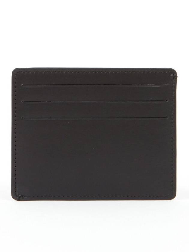 Stitched Leather Card Wallet Black - MAISON MARGIELA - BALAAN 3