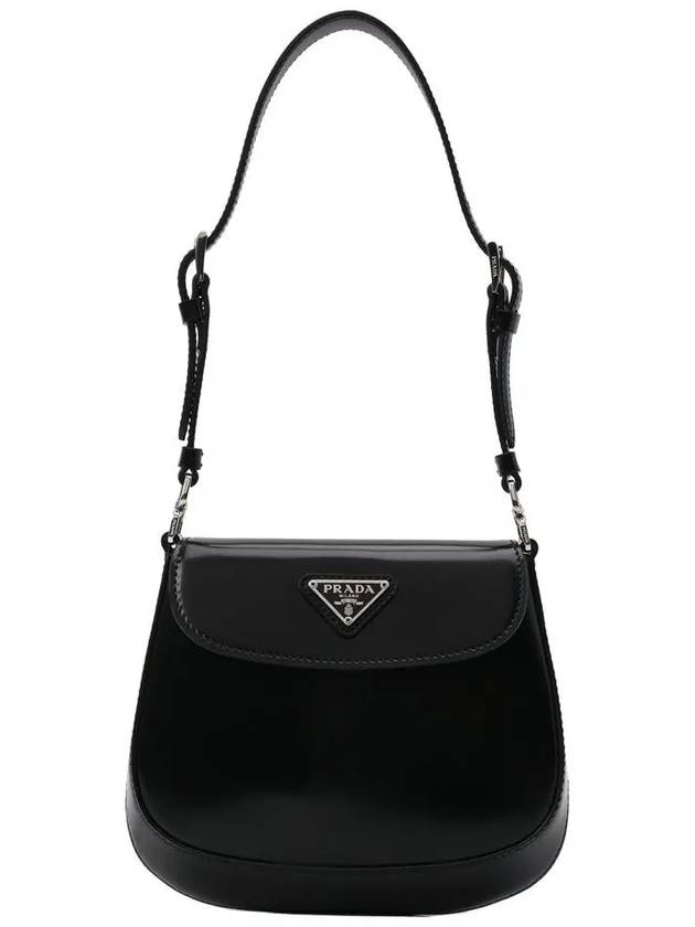 Cleo Brushed Leather Mini Shoulder Bag Black - PRADA - BALAAN 2