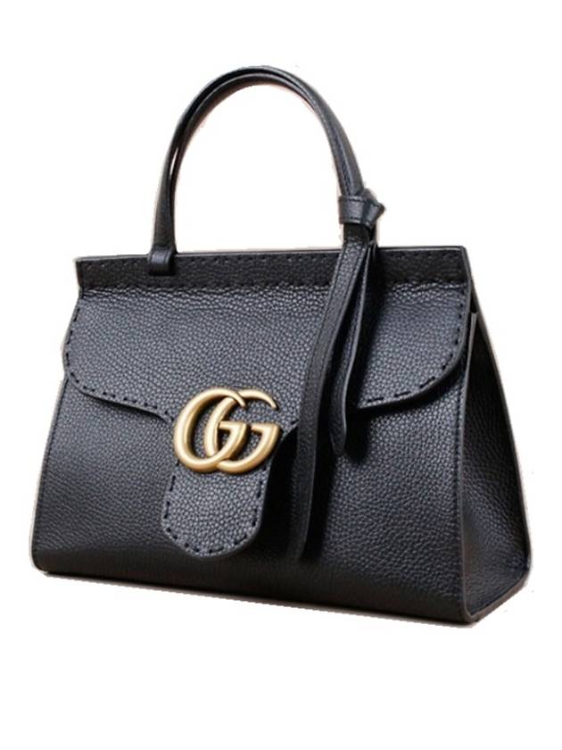 Women's GG Marmont Tote Bag Black - GUCCI - BALAAN 4