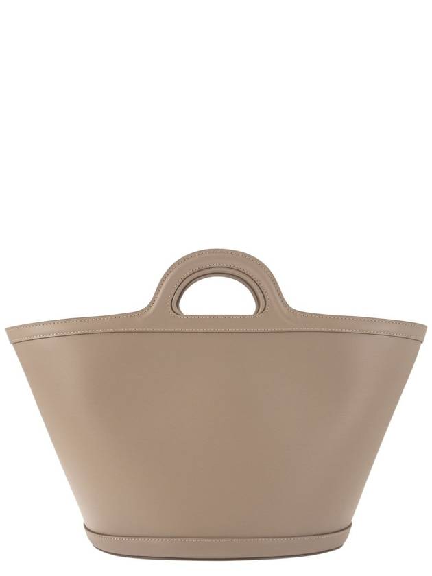 Tropicalia Small Leather Tote Bag Beige - MARNI - BALAAN 3