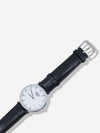 Quartz 003 Classic Leather Watch Black Silver - MINOC - BALAAN 3