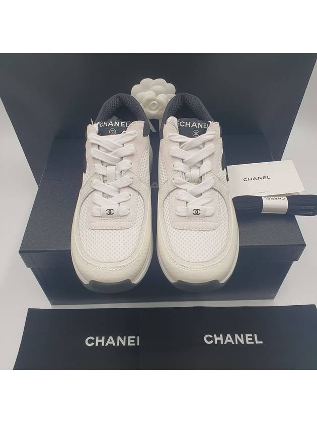 CC Logo Suede Tennis Low Top Sneakers Black - CHANEL - BALAAN 9