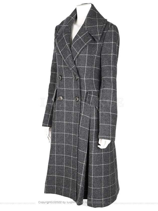 Collar check wool coat gray 11107hva - VIVIENNE WESTWOOD - BALAAN 3