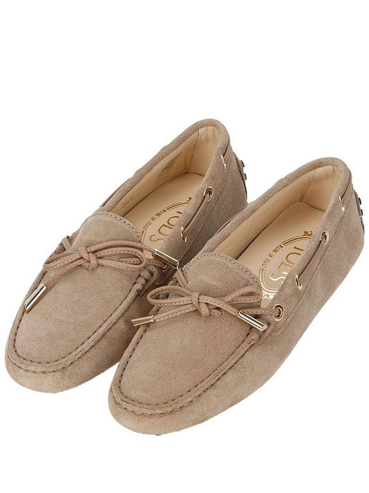 Gommino Suede Driving Shoes Beige - TOD'S - BALAAN 2