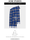 Wool Check Printing Muffler Blue - ACNE STUDIOS - BALAAN 3