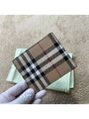 Vintage Check Heelfold Half Wallet Beige - BURBERRY - BALAAN 3