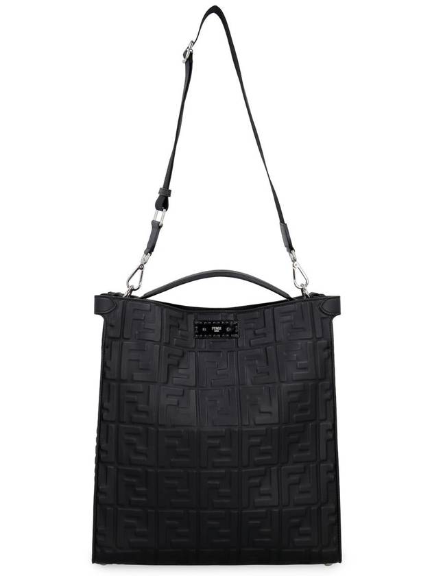 Peekaboo FF Embo Cross Tote Bag Black - FENDI - BALAAN 5