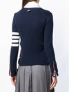 4-Bar V-Neck Cashmere Cardigan Navy - THOM BROWNE - BALAAN 5