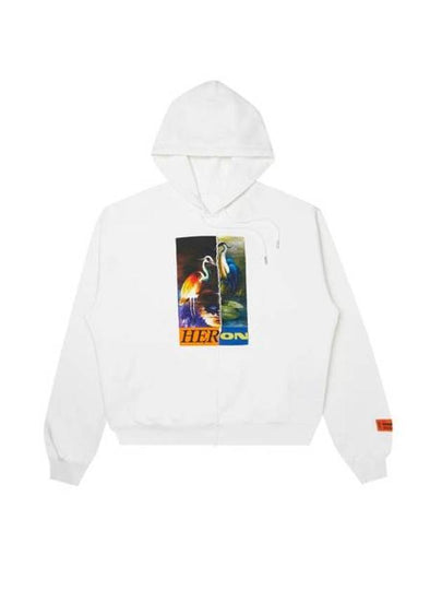 Split Graphic Printing Hoodie White - HERON PRESTON - BALAAN 2