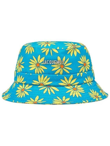 Le Bob Gadjo Knotted Bucket Hat Blue - JACQUEMUS - BALAAN 1