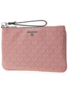 Jet Set Charm Logo Embellished Wristlet Clutch Bag Pink - MICHAEL KORS - BALAAN 3