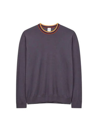 Striped crew neck wool knit dark purple - PAUL SMITH - BALAAN 1