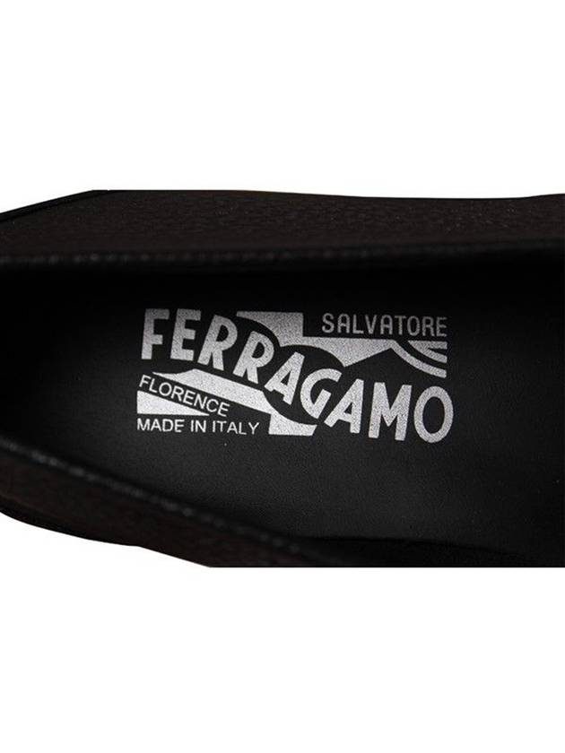 Gancini Suede Moccasin Loafers Black - SALVATORE FERRAGAMO - BALAAN 9