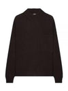 Men's Mock Neck Wool Knit Top Brown - TEN C - BALAAN 2