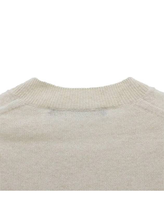 Face Patch Crop Cardigan White - ACNE STUDIOS - BALAAN 8