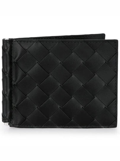 Intrecciato Money Clip Card Wallet Black - BOTTEGA VENETA - BALAAN 2