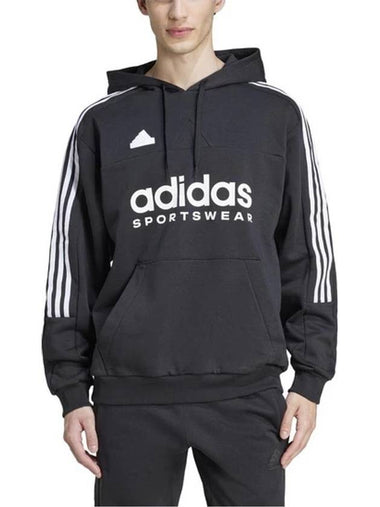 House of Tiro Fleece Hoodie Top Black - ADIDAS - BALAAN 1