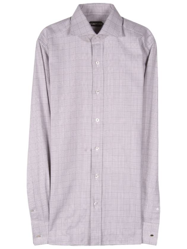 94SAX French cuff gray check shirt - TOM FORD - BALAAN 1