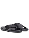 nylon tape cross sandals black - PRADA - BALAAN 4