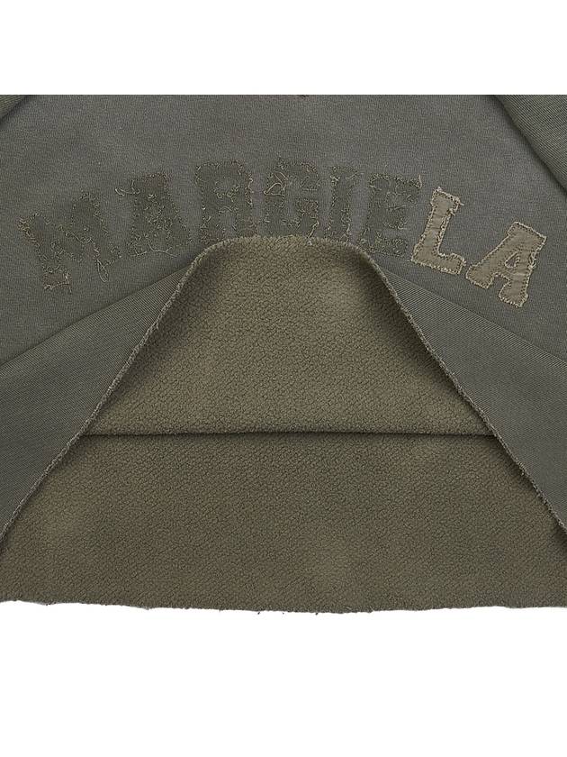 Logo Vintage Cropped Cotton Long Sleeve T-Shirt Green - MAISON MARGIELA - BALAAN 9