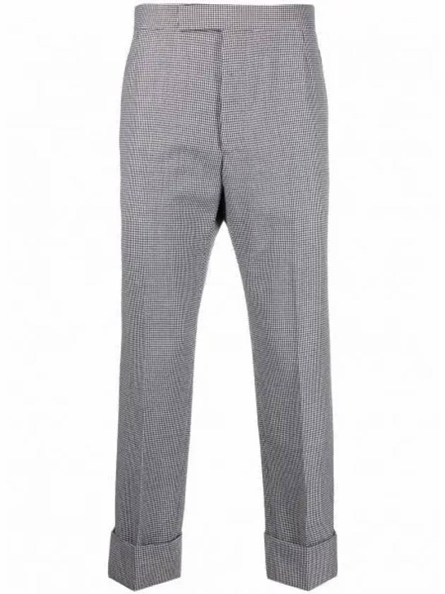 Herringbone Backstrap Wool Straight Pants Grey - THOM BROWNE - BALAAN 2