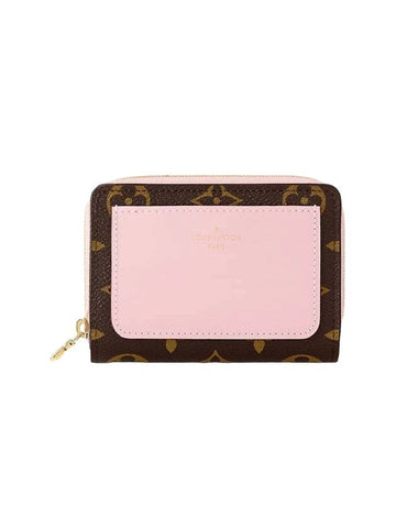 Lou Monogram Coated Canvas Half Wallet Pink - LOUIS VUITTON - BALAAN 1