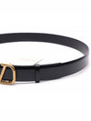 V Logo Signature Leather Belt Black - VALENTINO - BALAAN 6