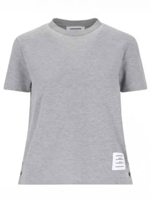 Classic peak relaxed fit shorts sleeve light gray women s t shirt 271364 - THOM BROWNE - BALAAN 1