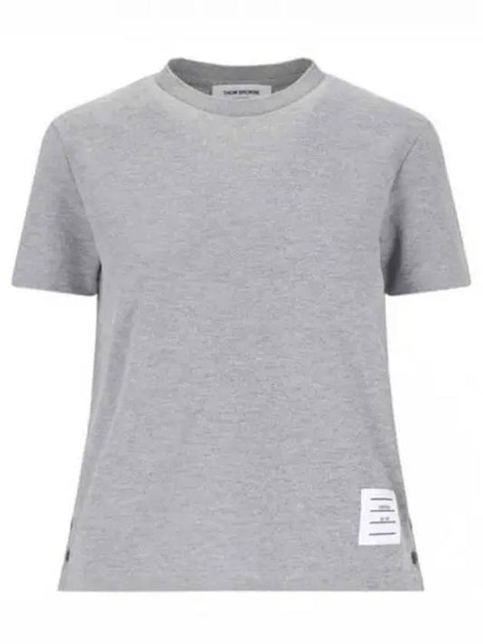 Classic peak relaxed fit shorts sleeve light gray women s t shirt 271364 - THOM BROWNE - BALAAN 1