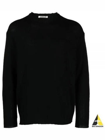 SHETLAND WOOL CASHMERE KNIT PO A23AP02SC BLACK - AURALEE - BALAAN 1