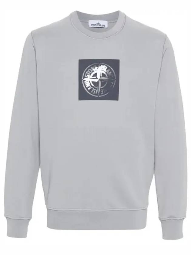 Institutional One Print Jersey Cotton Knit Top Light Grey - STONE ISLAND - BALAAN 2