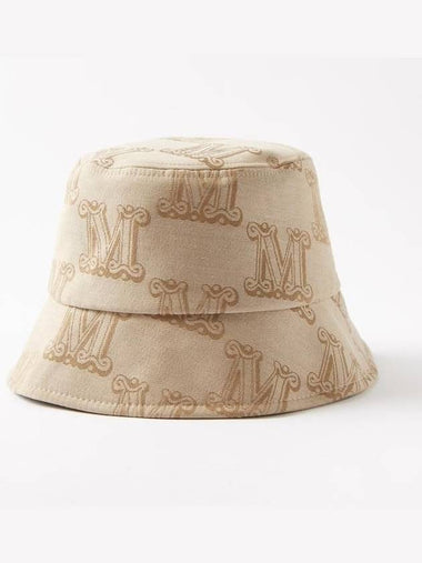 Max Mara BRENTA jacquard raffia bucket hat 58 - MAX MARA - BALAAN 1