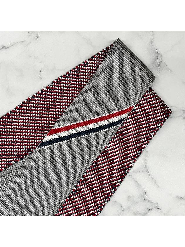 Double Face Silk Tie Grey - THOM BROWNE - BALAAN 8