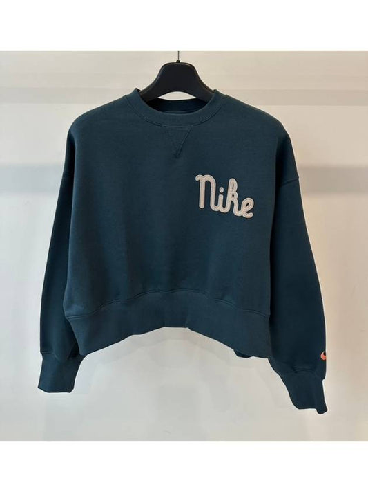 Sportswear Oversized Crew Neck Sweatshirt Dark Green - NIKE - BALAAN 2